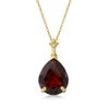 Ross-simons Garnet Pendant Necklace In 14kt Yellow Gold In Multi