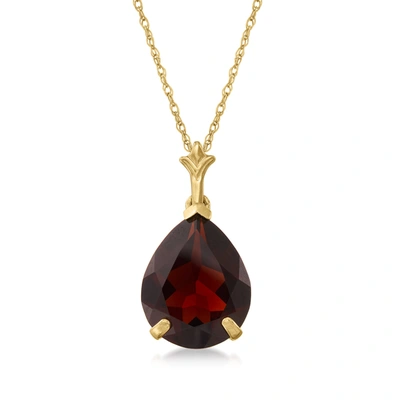 Ross-simons Garnet Pendant Necklace In 14kt Yellow Gold In Multi