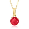 CANARIA FINE JEWELRY CANARIA RUBY PENDANT NECKLACE IN 10KT YELLOW GOLD