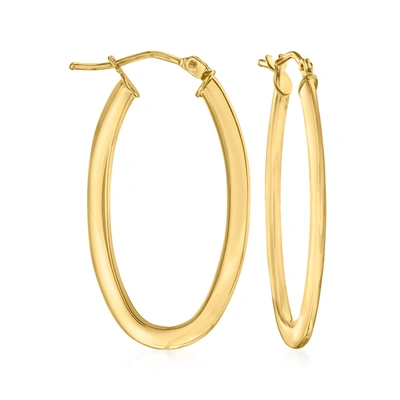 Ross-simons Italian 14kt Yellow Gold Oval Hoop Earrings