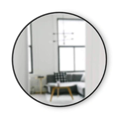 Umbra Hub Round Wall Mirror With Rubber Frame
