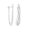 Ross-simons Italian Sterling Silver U-shaped Hoop Earrings In Silver