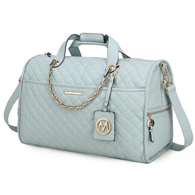 Mkf Collection By Mia K Lexie Vegan Leather Women's Duffle In Blue