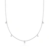 Rs Pure Ross-simons Diamond Drop Station Necklace In Sterling Silver In White