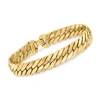 Ross-simons Italian 14kt Yellow Gold Cuban-link Bracelet In Gold