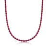 Ross-simons Ruby Necklace In 18kt Gold Over Sterling In Gold