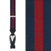 Trafalgar Oliver Stripe 35mm Convertible Suspenders In Blue