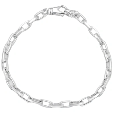 Pompeii3 Men's Link 14k Gold (19gram) Or Platinum (30gram) 3mm Bracelet 8.5" In Silver