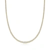 Ross-simons Diamond Tennis Necklace In Sterling Silver In Gold