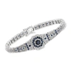 Ross-simons Sapphire And . Diamond Bracelet In Sterling Silver In Silver