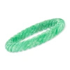 Ross-simons Carved Jade Bangle Bracelet In Green