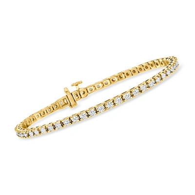 Ross-simons Diamond Tennis Bracelet In 18kt Gold Over Sterling In Silver
