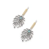 Sohi Blue Color Gold Plated Party Designer Stone Drop Earring For Women In Silver