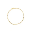 RS PURE ROSS-SIMONS ITALIAN 14KT YELLOW GOLD PAPER CLIP LINK ANKLET