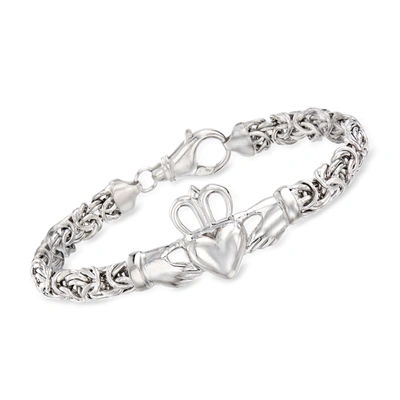 ROSS-SIMONS STERLING SILVER BYZANTINE CLADDAGH BRACELET