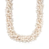 Ross-simons 5-6mm Cultured Pearl Torsade Necklace With Sterling Silver In White