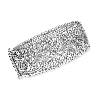 Ross-simons Sterling Silver Filigree Bangle Bracelet