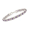 Ross-simons Sky Blue Topaz Byzantine Bracelet In Sterling Silver In Silver