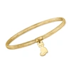Ross-simons Italian 14kt Yellow Gold Mesh Cat Charm Bracelet In Gold
