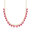 ROSS-SIMONS PINK QUARTZ DROP NECKLACE IN 18KT GOLD OVER STERLING