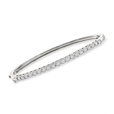 Ross-simons Diamond Bangle Bracelet In Sterling Silver