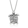 Ross-simons Sterling Silver Turtle Pendant Necklace In Silver