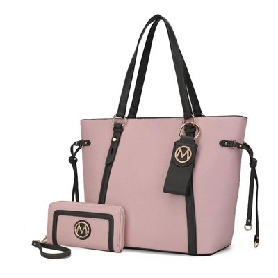Mkf Collection By Mia K Kioea Tote With Wallet & Detachable Key-ring Set In Pink