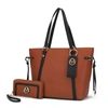Mkf Collection By Mia K Kioea Tote With Wallet & Detachable Key-ring Set In Brown