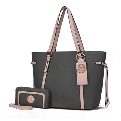 Mkf Collection By Mia K Kioea Tote With Wallet & Detachable Key-ring Set In Green