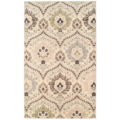 Superior Traditional Oriental Floral Damask Polypropylene Indoor Area Rug Or Runner