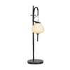 Vonn Lighting Lecce Vat6221bl 20" Height Integrated Led Table Lamp With Teardrop Glass Shade In Black
