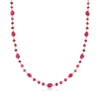 ROSS-SIMONS RUBY BEAD NECKLACE WITH 18KT GOLD OVER STERLING