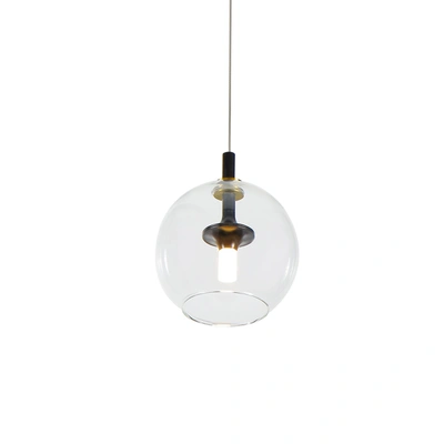 Vonn Lighting Portofino Vap2161ab 7" Integrated Led Pendant Lighting Fixture With Glass Shade In Antique Brass
