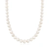 Ross-simons 8.5-9.5mm Cultured Pearl Necklace With Sterling Silver In Silver