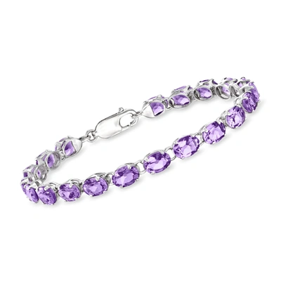 Ross-simons Amethyst Tennis Bracelet In Sterling Silver In Purple