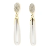Sohi White Color Gold Plated Pearls Drop Earring And Girls For Women's In Silver