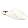 JOURNEE COLLECTION COLLECTION WOMEN'S FAUX FUR EARA SLIPPER