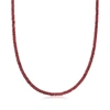 Ross-simons Ruby Bead Necklace With 14kt Yellow Gold Magnetic Clasp In Gold