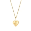 Ross-simons Child's 14kt Yellow Gold Heart And Cross Pendant Necklace In Gold