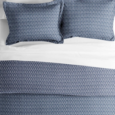 Ienjoy Home Blue Diamond Navy Pattern Duvet Cover Set Ultra Soft Microfiber Bedding, Full/queen