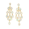 Ross-simons Ethiopian Opal Chandelier Earrings In 18kt Gold Over Sterling In Gold