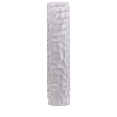 Finesse Decor Textured Honeycomb Vase   White, 52"
