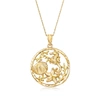 Ross-simons 14kt Yellow Gold Sea Life Pendant Necklace In Gold