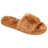 Journee Collection Dawn Faux Fur Slipper In Green