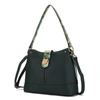 Mkf Collection By Mia K Ezra Snake Embossed Vegan Leather Women's Shoulder Bag In Green