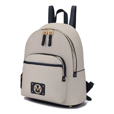 Mkf Collection By Mia K Alice Vegan Leather Backpack Handbag In White