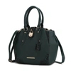 Mkf Collection By Mia K Lorena Snake Embossed Vegan Leather Women's Satchel Bag In Green