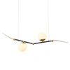 VONN LIGHTING CHIANTI VAC3122AB 43" INTEGRATED LED LINEAR CHANDELIER LIGHTING FIXTURE IN ANTIQUE BRASS WITH 2 GLAS