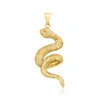 Ross-simons Italian 18kt Yellow Gold Coiled Snake Pendant In Gold