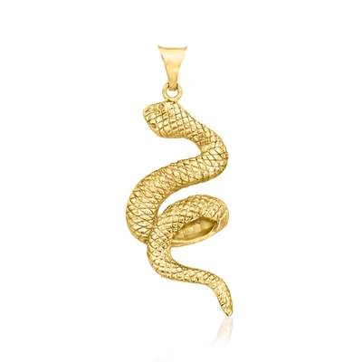 Ross-simons Italian 18kt Yellow Gold Coiled Snake Pendant
